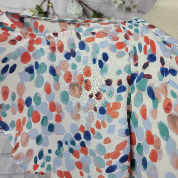 ANTHROPOLOGIE MAEVE OPEN SHOULDER WATERCOLOR TONES WOMEN'S DRESS SIZE SMALL - Picture 13 of 14